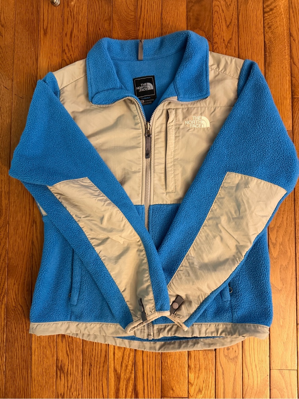 The North Face Women’s Blue and grey Contrast Fleece Jacket